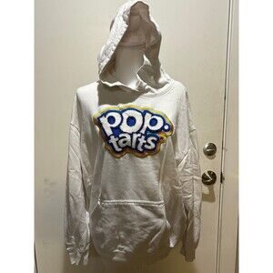 Hoodie rainbow Kellogg Pop tarts pullover hoodie size L white
